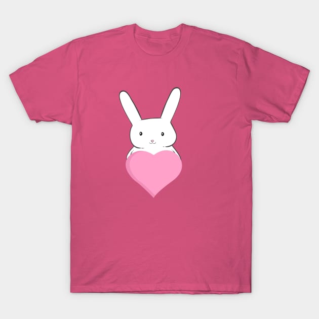 Heart bunny T-Shirt by Namarqueza